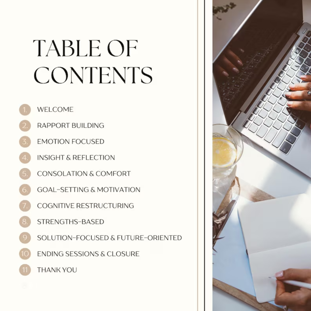 The Therapist’s Question Book, 200+ Prompts for Sessions, Printable PDF for LCSWs, Social Workers, and Counselors