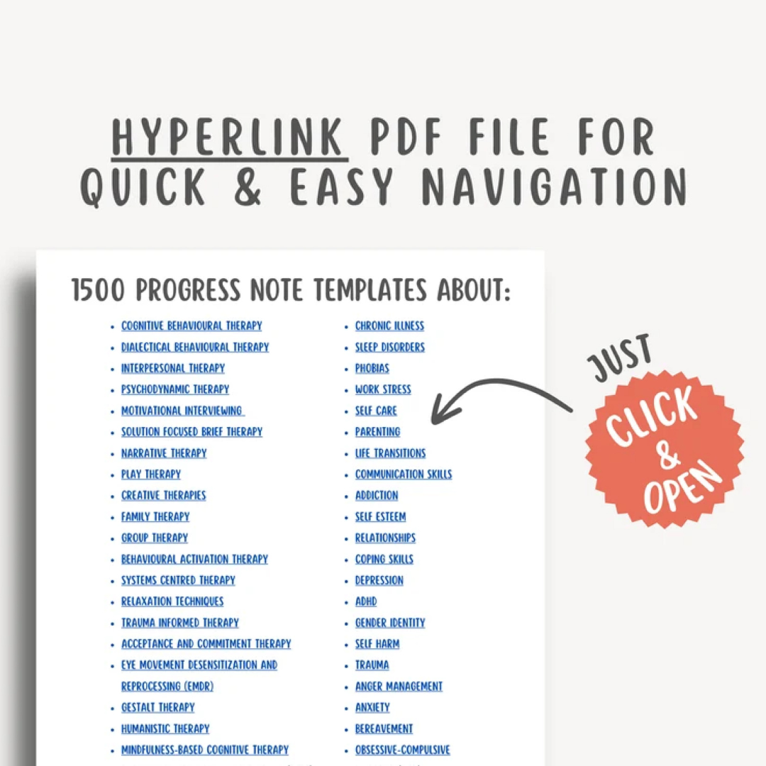 1500 Progress Note Templates with Sentence Starters, Psychotherapy Notes, Therapy Interventions Counselor Therapy Cheatsheet Counselor Notes