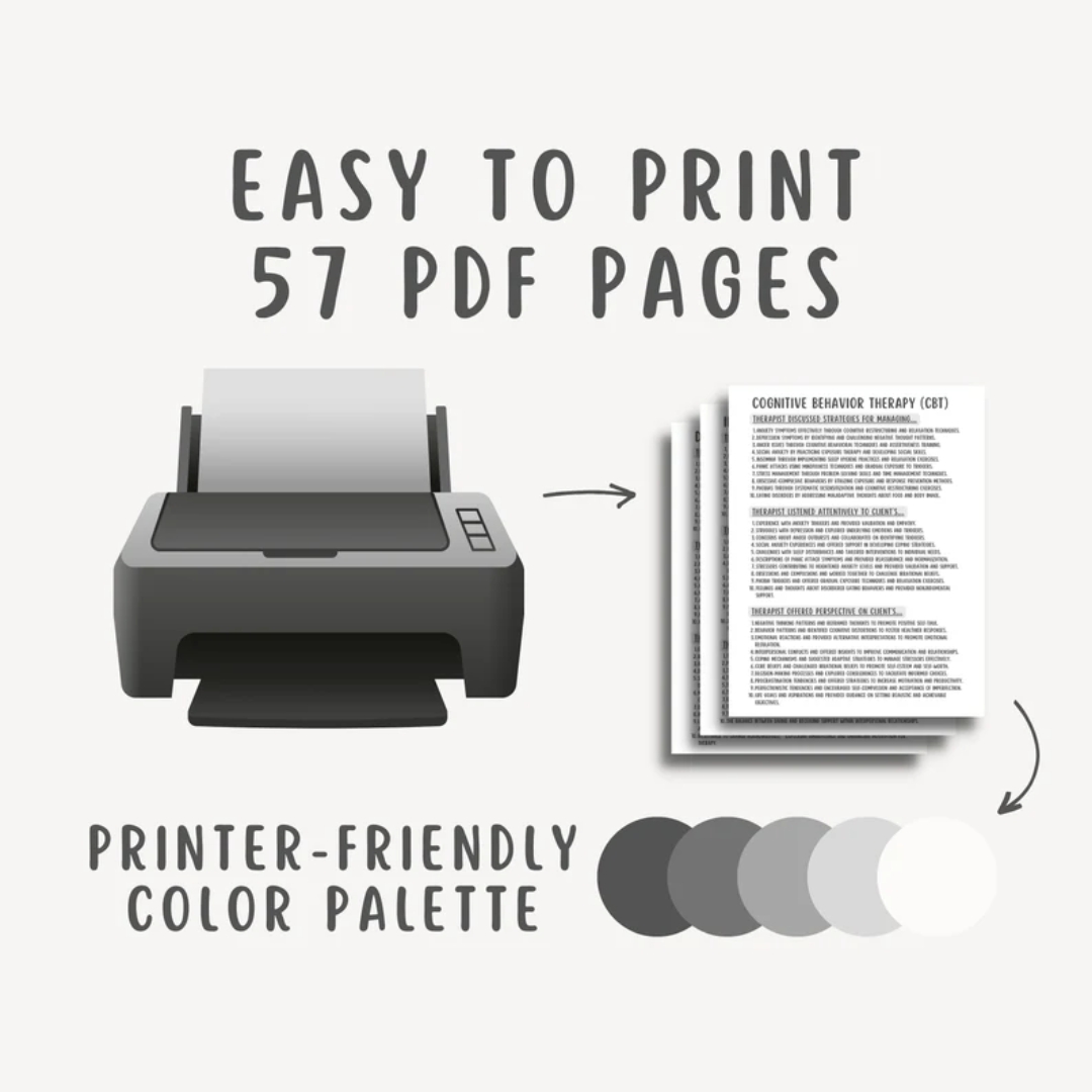 1500 Progress Note Templates with Sentence Starters, Psychotherapy Notes, Therapy Interventions Counselor Therapy Cheatsheet Counselor Notes