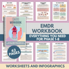 EMDR Workbook, Phases 1-8 Organized, Worksheets & Guides, Progress, Boost Resilience, Master Coping Skills