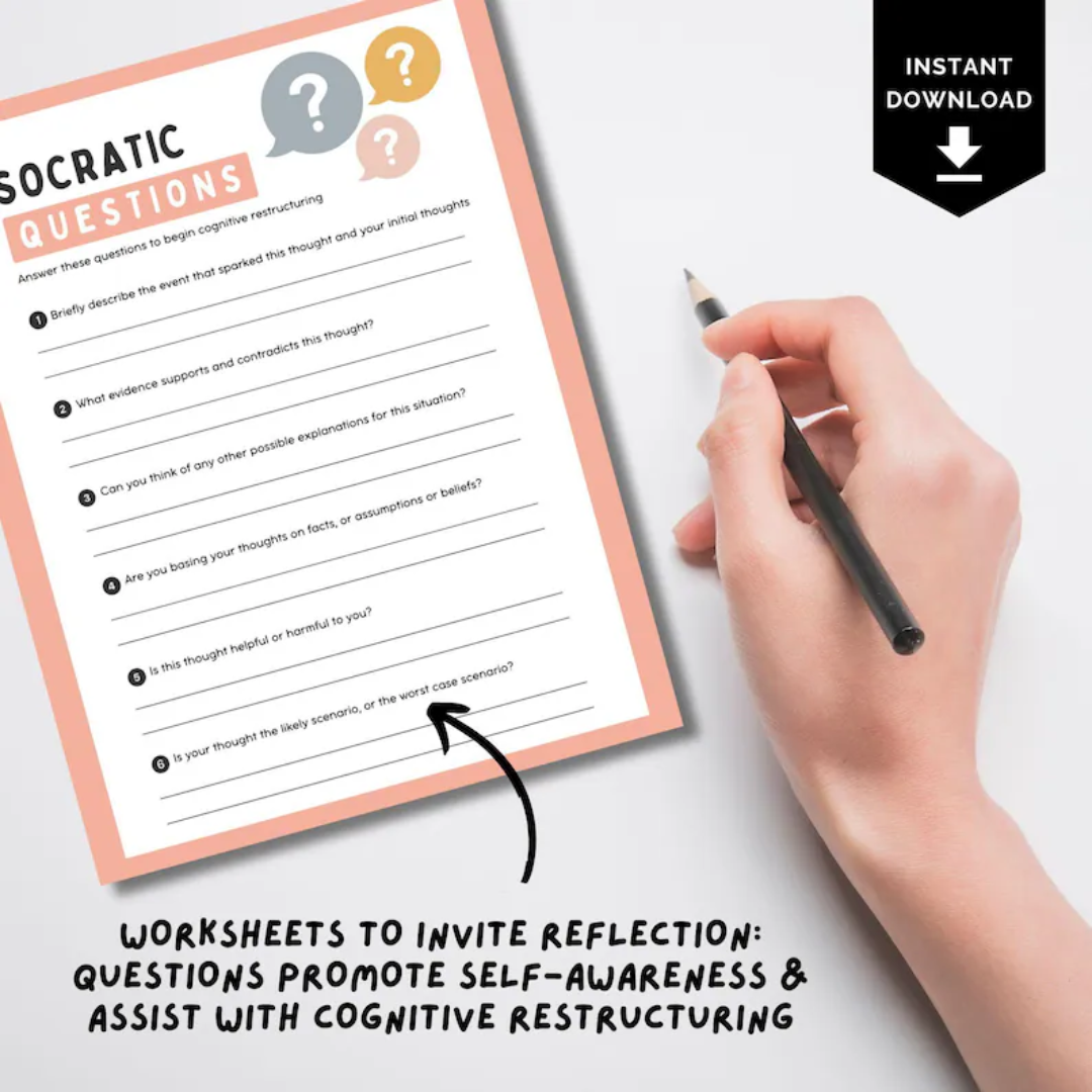 Cognitive reframing cognitive distortions therapy tool worksheet mindset cbt thinking errors growth selftalk positivemindset restructuring